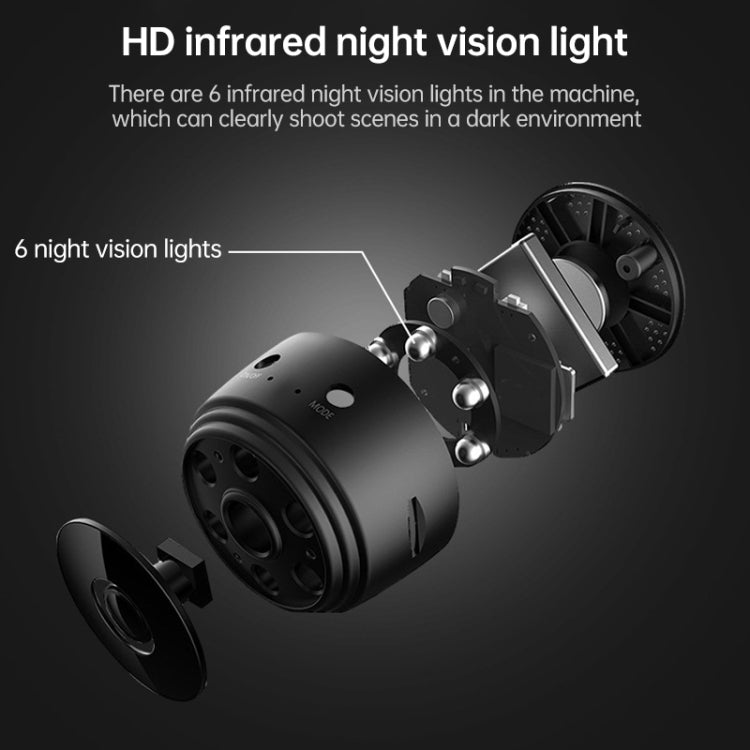 A9 1080P Wifi Wireless Network Camera Wide-angle Recorder(Black)