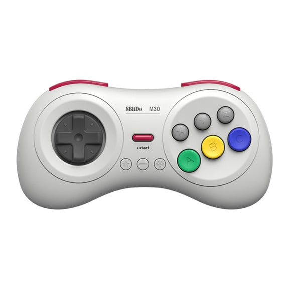 8BitDo M30 Bluetooth Gamepad for Nintendo Switch, Mac OS, Android, Steam, Windows (White)