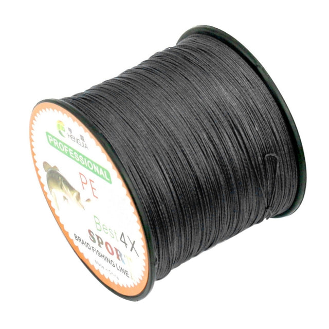 HENGJIA 4.0# 0.34mm 45LB 18.1kg Tension 500m Extra Strong 4 Shares Braid PE Fishing Line Kite Line(Black)