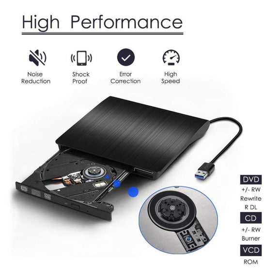 Brushed Texture USB 3.0 POP-UP Mobile External DVD-Rw DVD / CD Rewritable Drive External ODD & HDD Device