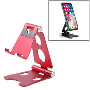 ROOSTAND R2 Aluminum Alloy Mobile Desktop Tablet Bracket Double Folding Lazy Artifact, Size: 6.4x7x9cm(Rose Red)