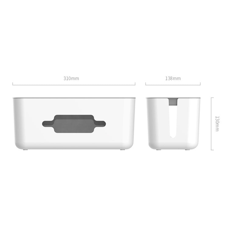 ORICO CMB-18 Separating Design ABS Electrical Socket Storage Box Power Cable Manager Case with Phone / Tablet Holder for Desk, Living Room, Office, Bedroom