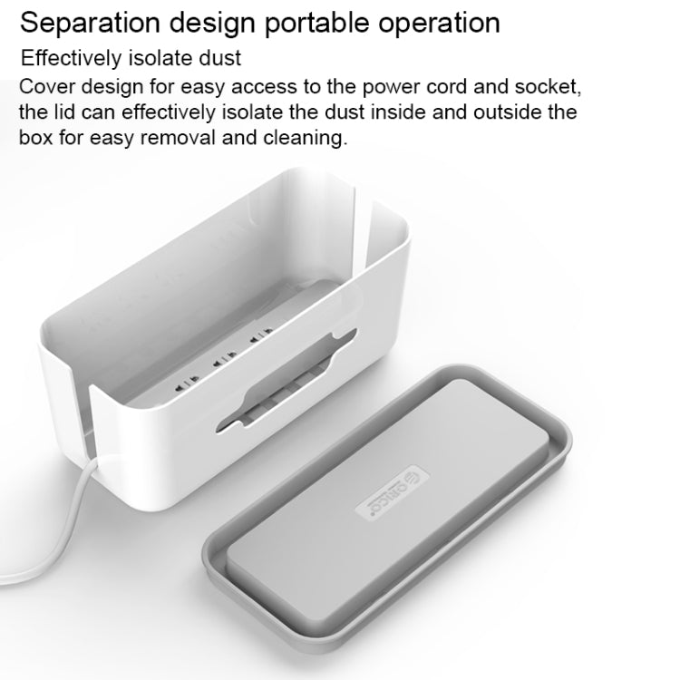 ORICO CMB-18 Separating Design ABS Electrical Socket Storage Box Power Cable Manager Case with Phone / Tablet Holder for Desk, Living Room, Office, Bedroom