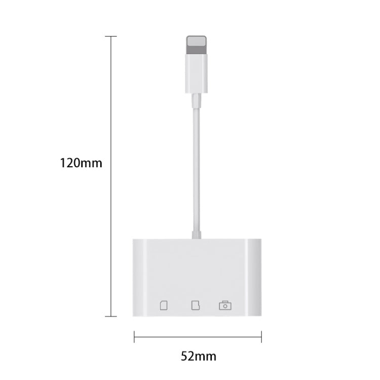 D-168 3 In 1 8 Pin OTG High-speed Card Reader