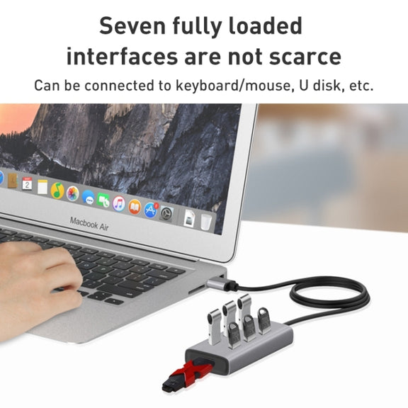 8108 7 Ports USB 3.0 to USB 3.0 HUB, Cable Length: 80cm