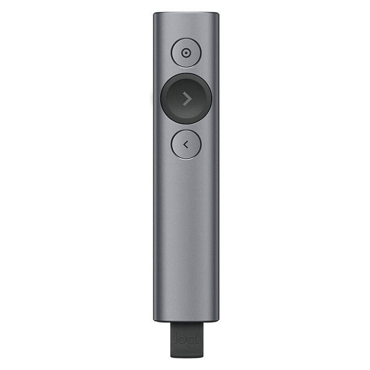 Logitech Spotlight 2.4Ghz USB Wireless Presenter PPT Remote Control Flip Pen (Grey)