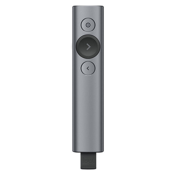 Logitech Spotlight 2.4Ghz USB Wireless Presenter PPT Remote Control Flip Pen (Grey)