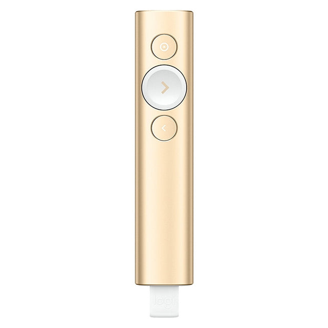 Logitech Spotlight 2.4Ghz USB Wireless Presenter PPT Remote Control Flip Pen (Gold)