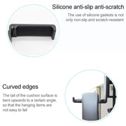 Paste Screw Type Metal Foldable Headset Stand Display Hanger(Silver)