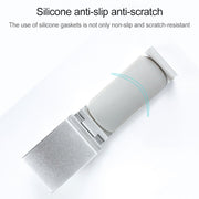 Paste Screw Type Metal Foldable Headset Stand Display Hanger(Silver)