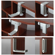 Paste Screw Type Metal Foldable Headset Stand Display Hanger(Silver)