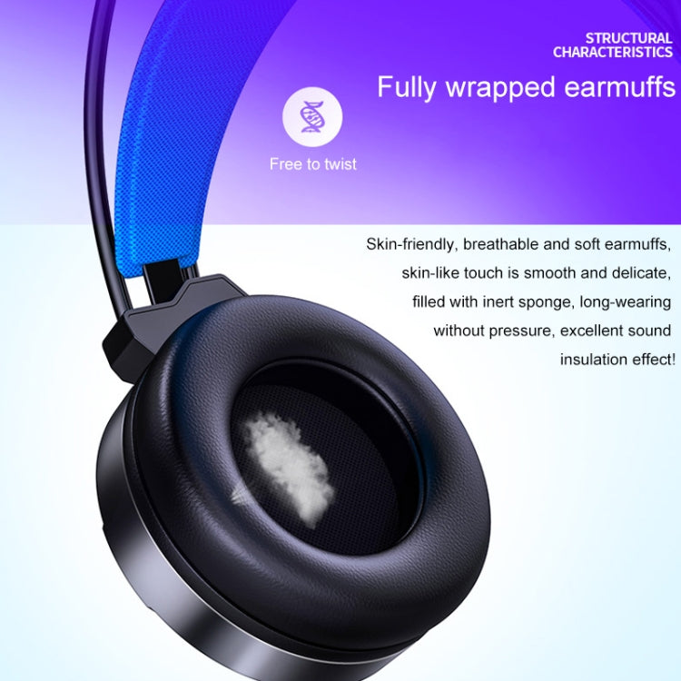 YINDIAO Q3 USB Wired E-sports Gaming Headset with Mic & RGB Light, Cable Length: 1.67m (Black)