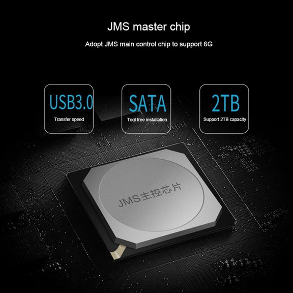 SEATAY HD213 Tool Free Screwless SATA 2.5 inch USB 3.0 Interface HDD Enclosure, The Maximum Support Capacity: 2TB(Black)
