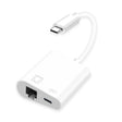NK-1035 TC 2 in 1 USB-C / Type-C Male to Ethernet + Type-C Power Female Adapter - OTG Adapter by PMC TechLife | Online Shopping South Africa | PMC TechLife