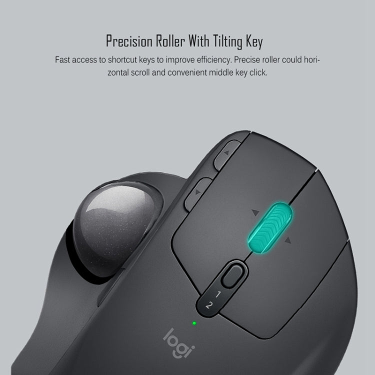 Logitech MX ERGO 440DPI Bluetooth + Unifying Dual-mode Wireless Trackball Optical Mouse(Black)