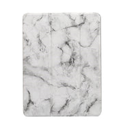 Marble Texture Pattern Horizontal Flip Case for iPad 9.7 (2018) , with Three-folding Holder & Pen Slots(Black)