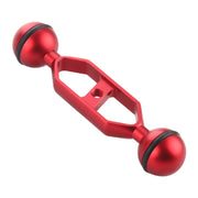 PULUZ 5.0 inch 12.6cm Aluminum Alloy Dual Balls Arm, Ball Diameter: 25mm(Red)