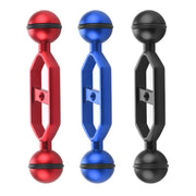 PULUZ 5.0 inch 12.6cm Aluminum Alloy Dual Balls Arm, Ball Diameter: 25mm(Red)