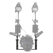 PULUZ Dual Handles Aluminium Alloy Tray Stabilizer for Underwater Camera Housings(Black)