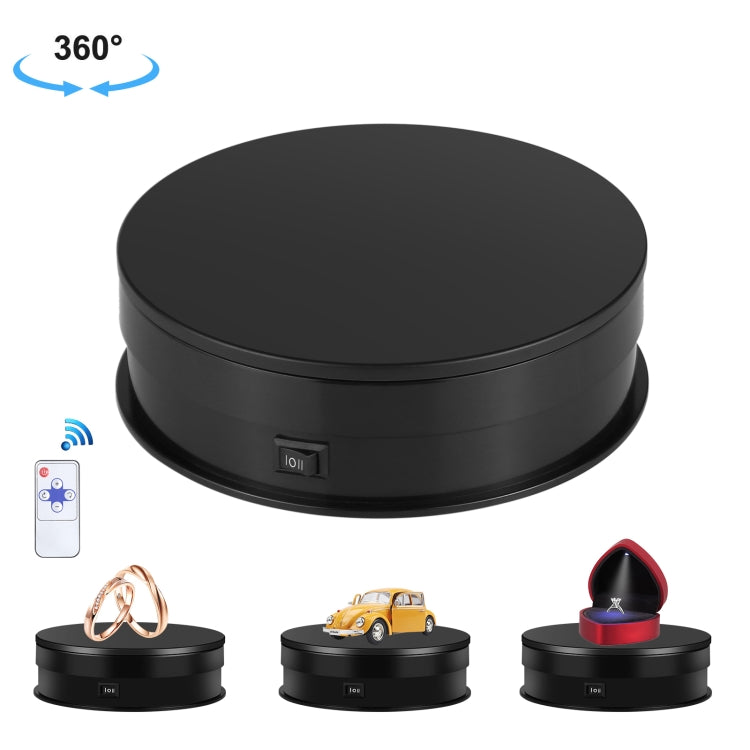 PULUZ 15cm Adjusting Speed Rotating Turntable Display Stand, Load: 3kg(Black)