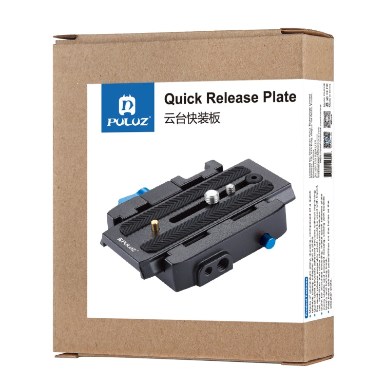 PULUZ Quick Release Clamp Adapter + Quick Release Plate for  DSLR & SLR Cameras(Black)