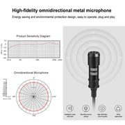 PULUZ 1.5m 3.5mm Jack Lavalier Wired Condenser Recording Microphone