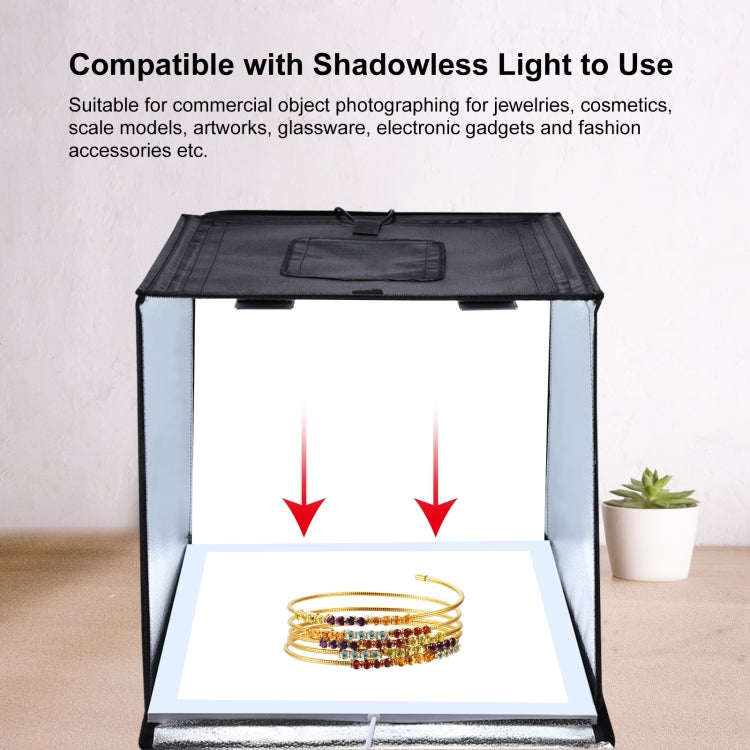 PULUZ Photo Studio Light Box Portable 60 x 60 x 60 cm Light Tent LED 5500K White Light Dimmable Mini 36W Photography Studio Tent Kit with 6 Removable Backdrops (Black Orange White Green Blue Red)(EU Plug)
