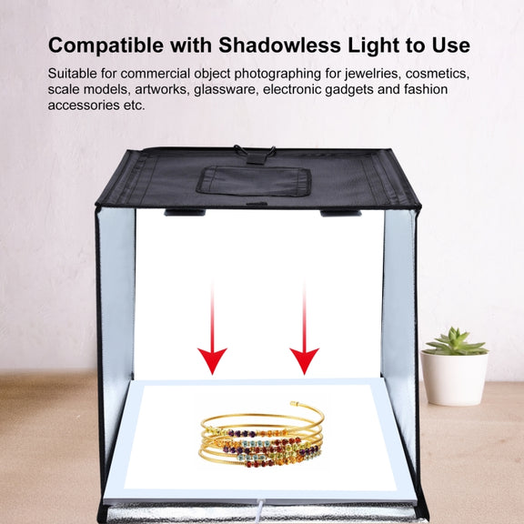 PULUZ Photo Studio Light Box Portable 60 x 60 x 60 cm Light Tent LED 5500K White Light Dimmable Mini 36W Photography Studio Tent Kit with 6 Removable Backdrops (Black Orange White Green Blue Red)(EU Plug)