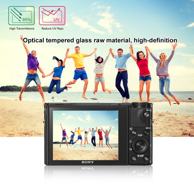 PULUZ 2.5D 9H Tempered Glass Film for Sony RX100, Compatible with Sony A9 / A7C / A7M2 / A7M2 / A7SM2 / A7III / A77 / RX1 / RX1R / RX10 / RX100/II/III/IV/V/IV / RX10IV/III/II / RX100M4 / RX100M5 / A99 ... A9II / RX100M7 / A7RV / WX700 / WX800 / HX99 / A7C