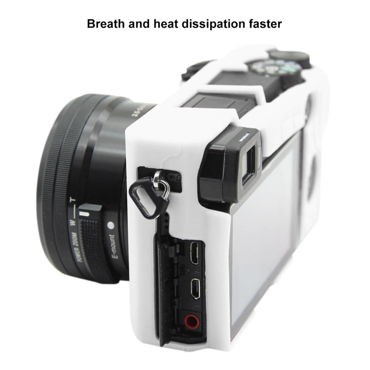 PULUZ Soft Silicone Protective Case for Sony ILCE-6300 / A6400(White)