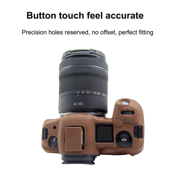 PULUZ Soft Silicone Protective Case for Canon EOS R5(Coffee)