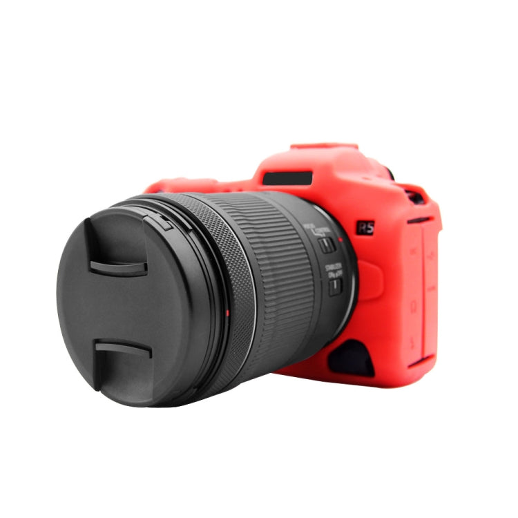 PULUZ Soft Silicone Protective Case for Canon EOS R5(Red)