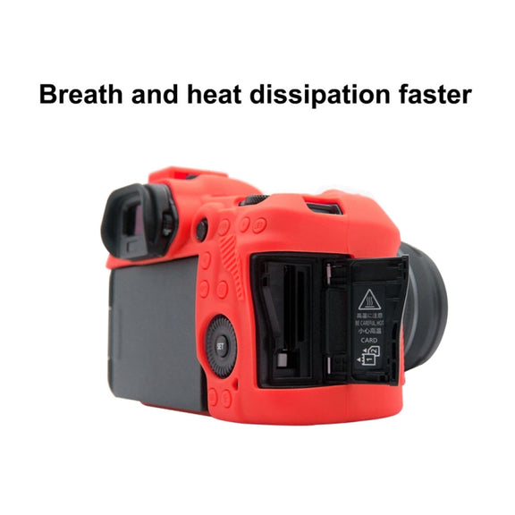 PULUZ Soft Silicone Protective Case for Canon EOS R5(Red)