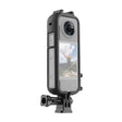 For Insta360 X3 PULUZ Cold Shoe PC Plastic Protective Frame with Adapter Mount & Screw(Black) - Mount & Holder by PULUZ | Online Shopping South Africa | PMC TechLife
