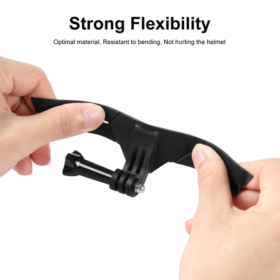 PULUZ Bending Action Camera Motorcycle Helmet Chin Mount (Black)