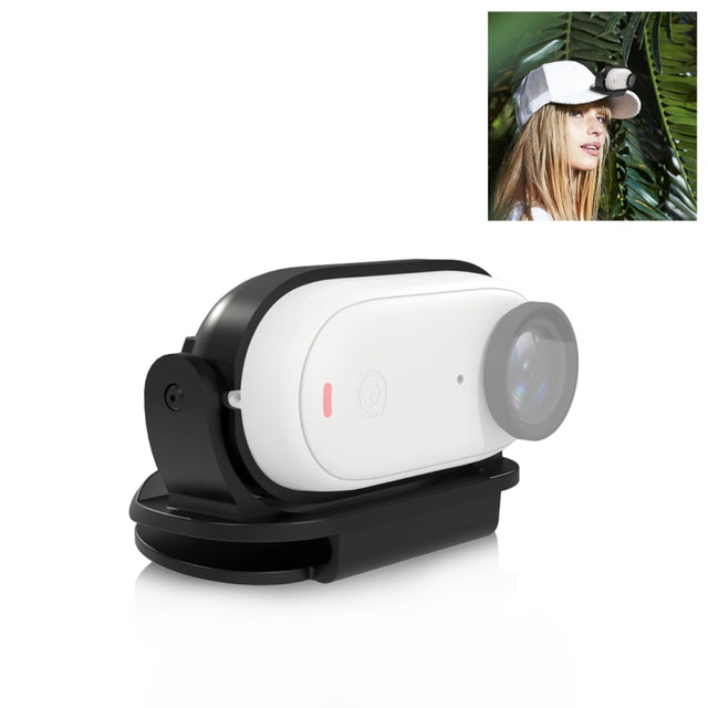 For Insta360 GO3 / GO 3S PULUZ Easy Clip Hat Clip Quick Release Clamp Magnetic Frame Fixed Mount (Black)
