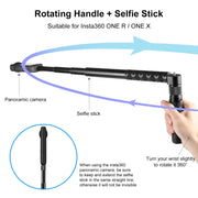 For Insta360 X3 / X4 PULUZ Rotary Handle Desktop Tripod Stand (Black)