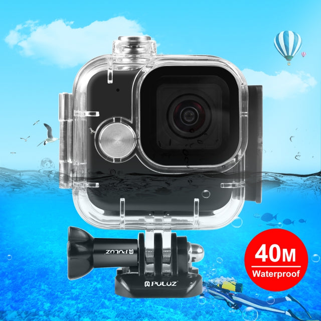 For GoPro Hero11 Black Mini PULUZ 40m Water-resistant Housing Protective Case with Buckle Basic Mount & Screw (Transparent)