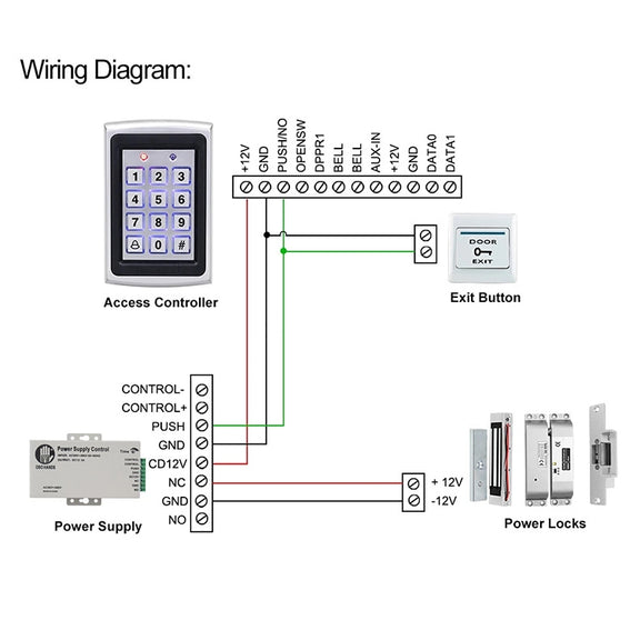 Standalone Keypad Access Control System (7612)(Silver)