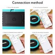 C6 Outdoor Water-resistant Bluetooth Speaker with Suction, Support Hands-free Calling(Black)