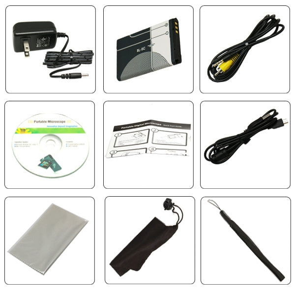 500X 5 Mega Pixels 3 inch LCD Handhold Digital Microscope with 8 LEDs (DMS-039M)
