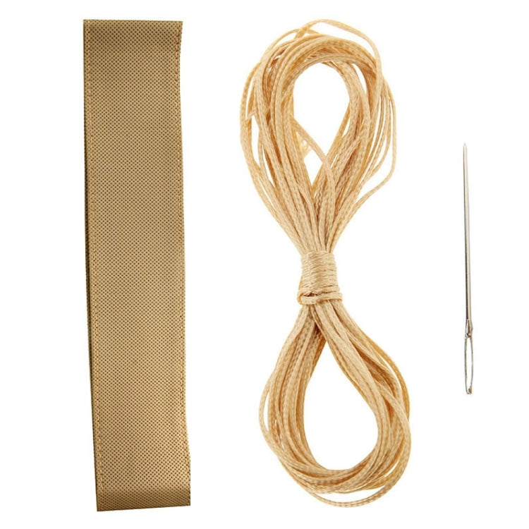 PU Leather Steering Wheel Cover With Needle and Thread, Size: 54x10.5cm (Beige)