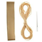 PU Leather Steering Wheel Cover With Needle and Thread, Size: 54x10.5cm (Beige)