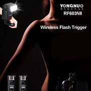 2 PCS YONGNUO RF603N II FSK 2.4GHz Wireless Flash Trigger with N1 Shutter Connecting Cable