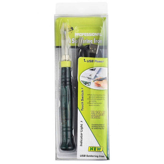 Portable USB Powered Soldering Iron Pen 5V 8W Long Life Tip + Touch Switch Protective Cap Auto Shut Off 25 second
