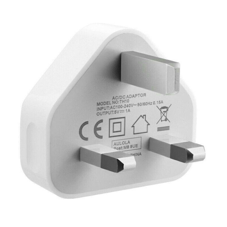5V / 1A UK Plug USB Charger(White)