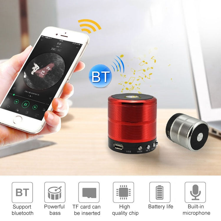 S28 Metal Mobile Bluetooth Stereo Portable Speaker with Hands-free Call Function(Black)