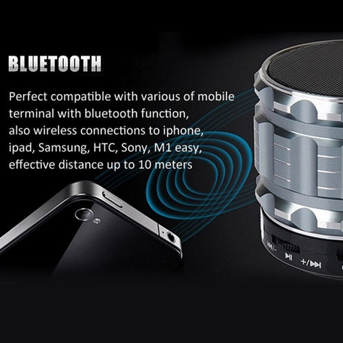 S28 Metal Mobile Bluetooth Stereo Portable Speaker with Hands-free Call Function(Green)