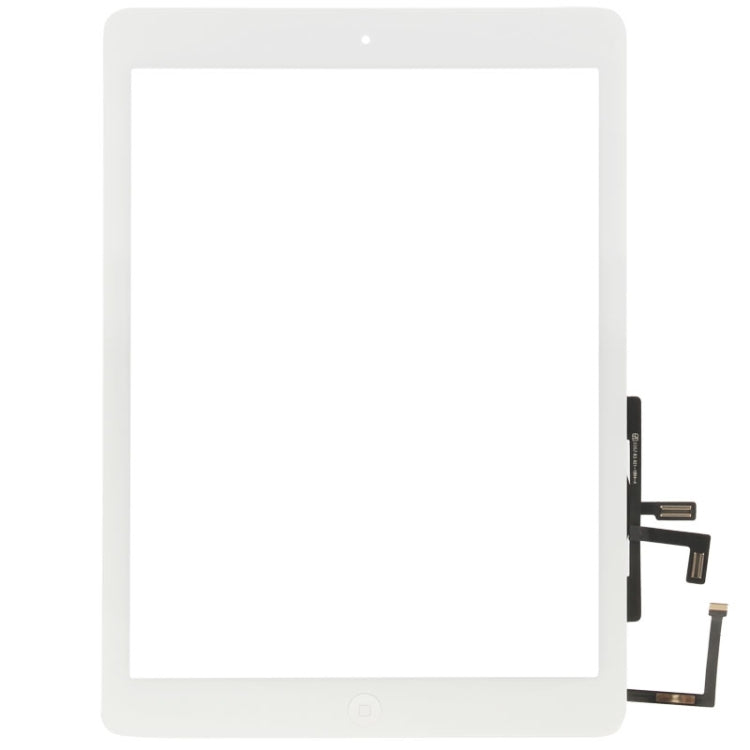 Controller Button + Home Key Button PCB Membrane Flex Cable + Touch Panel Installation Adhesive, Touch Panel for iPad Air / iPad 5(White)