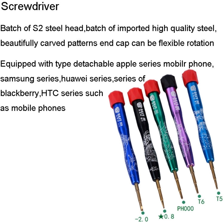 BEST BST-111 17 in 1 Professional Multi-purpose Repair Tool Set for Mobile Phone / Laptop Computer